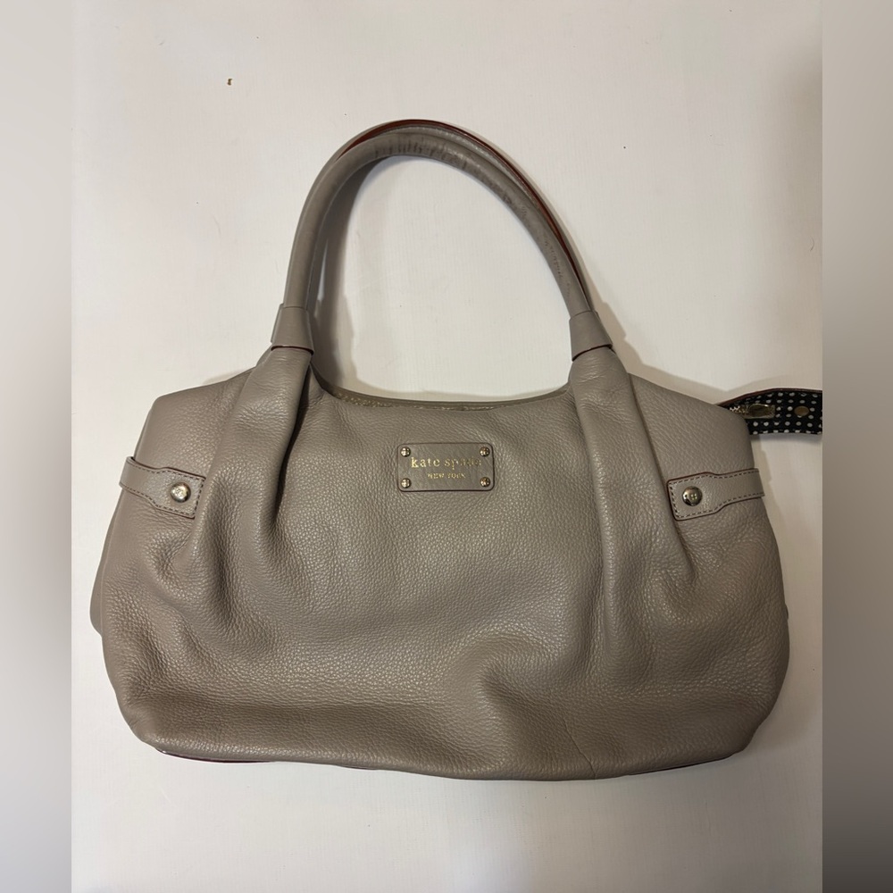 Kate Spade New York Berkshire Road Stevie shoulder bag | gray pebbled leather